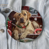 Labrador Hund Weihnachtsfest Button (Beispiel)