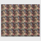 Labrador Hund Weihnachtsfest Geschenkpapier (Flach)