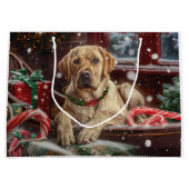 Labrador Hund Weihnachtsfest Große Geschenktüte (Vorderseite)