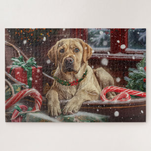 Labrador Hund Weihnachtsfest Puzzle
