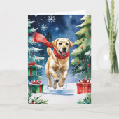 Labrador Hund Weihnachtsgrüßen Karte (Vorderseite)