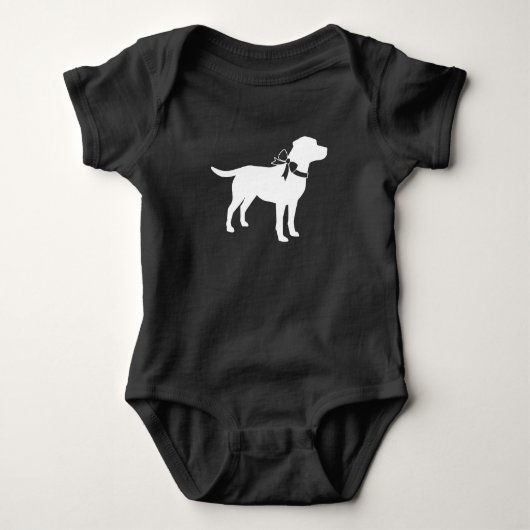 Labrador Hunde Babydusche Labrador Grau Geschlecht Baby Strampler (Vorderseite)