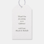 Labrador Hunde Babydusche Labrador Grau Geschlecht Geschenkanhänger (Rückseite)