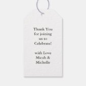 Labrador Hunde Babydusche Labrador Grau Geschlecht Geschenkanhänger (Rückseite)