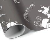 Labrador Hunde Babydusche Labrador Grau Geschlecht Geschenkpapier (Rolleneckpunkt)