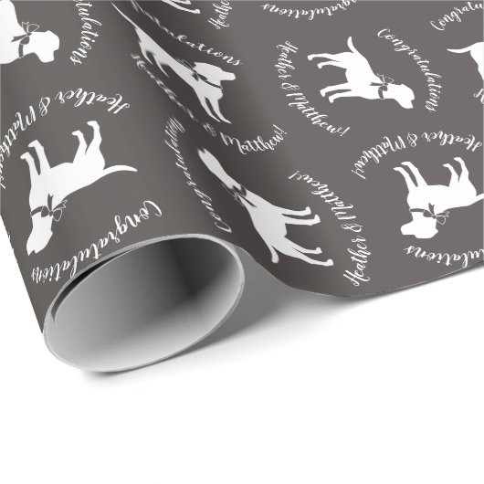 Labrador Hunde Babydusche Labrador Grau Geschlecht Geschenkpapier (Rolleneckpunkt)