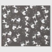 Labrador Hunde Babydusche Labrador Grau Geschlecht Geschenkpapier (Flach)