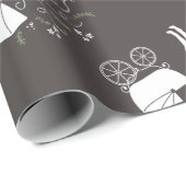 Labrador Hunde Babydusche Labrador Grau Geschlecht Geschenkpapier (Rolleneckpunkt)