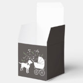 Labrador Hunde Babydusche Labrador Grau Geschlecht Geschenkschachtel (Geöffnet)