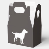 Labrador Hunde Babydusche Labrador Grau Geschlecht Geschenkschachtel (Geöffnet)