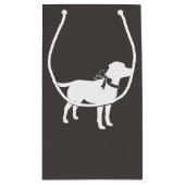 Labrador Hunde Babydusche Labrador Grau Geschlecht Kleine Geschenktüte (Rückseite)