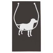 Labrador Hunde Babydusche Labrador Grau Geschlecht Kleine Geschenktüte (Rückseite)