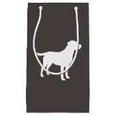 Labrador Hunde Babydusche Labrador Grau Geschlecht Kleine Geschenktüte (Vorderseite)