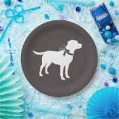 Labrador Hunde Babydusche Labrador Grau Geschlecht Pappteller (Party)