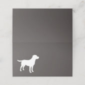 Labrador Hunde Babydusche Labrador Grau Geschlecht Platzkarte (Außenseite Aufgefaltet)