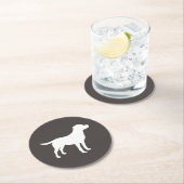 Labrador Hunde Babydusche Labrador Grau Geschlecht Runder Pappuntersetzer (Vor Ort)