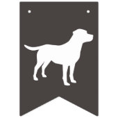 Labrador Hunde Babydusche Labrador Grau Geschlecht Wimpelkette (Zweite Fahne)