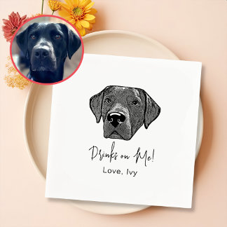 Labrador Hunde Hand Zeichne Personalisiert Serviette