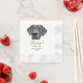 Labrador Hunde Hand Zeichnend Personalisierte Beif Serviette (Beispiel)