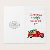 Labrador Hunde in Red Christmas Truck (Außenseite Aufgefaltet)