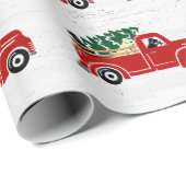 Labrador Hunde in Red Christmas Truck Geschenkpapier (Rolleneckpunkt)