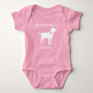 Labrador Hunde Kinderdusche Pink Girl Labrador Baby Strampler