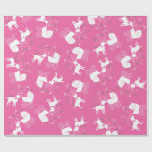 Labrador Hunde Kinderdusche Pink Girl Labrador Geschenkpapier (Flach)