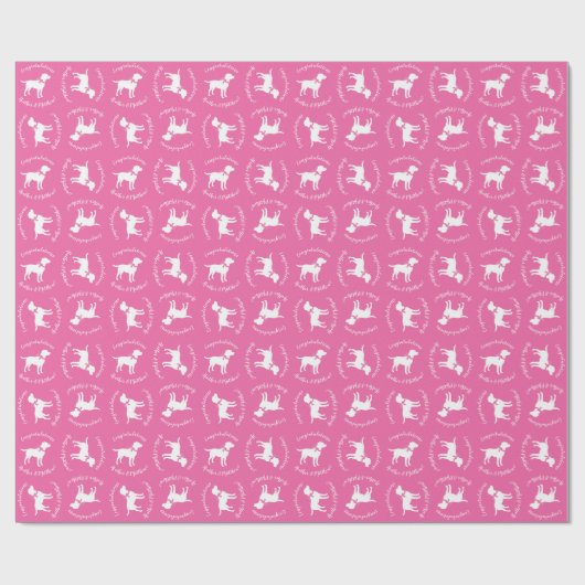 Labrador Hunde Kinderdusche Pink Girl Labrador Geschenkpapier (Flach)
