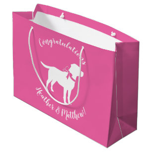 Labrador Hunde Kinderdusche Pink Girl Labrador Große Geschenktüte