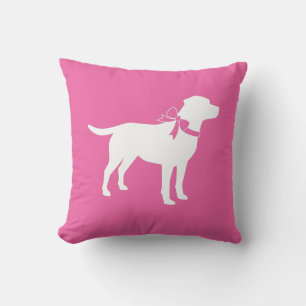 Labrador Hunde Kinderdusche Pink Girl Labrador Kissen