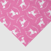 Labrador Hunde Kinderdusche Pink Girl Labrador Seidenpapier (Detail)