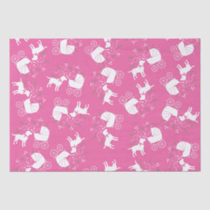 Labrador Hunde Kinderdusche Pink Girl Labrador Seidenpapier