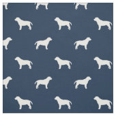 Labrador hunde marine blaue Silhouette Stoff (Muster)