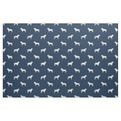 Labrador hunde marine blaue Silhouette Stoff (Fat Quarter (45,7 x 55,9 cm))