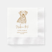 Labrador Hunde Personalisierte Getränke Serviette (Vorderseite)