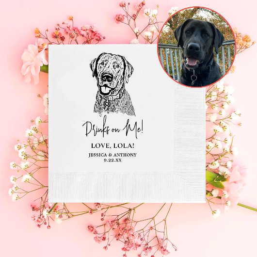 Labrador Hunde Personalisierte Getränke Serviette