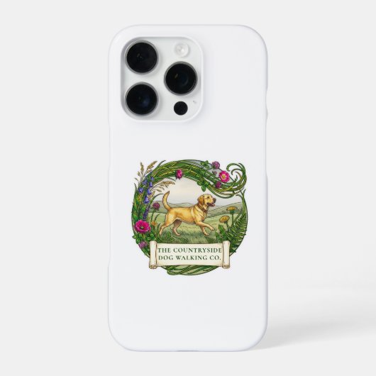 Labrador-Hunde-Spaziergang-iPhone-Hülle iPhone Hülle (Rückseite)