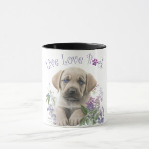 Labrador-Hundemutter Blumenmuster Tasse