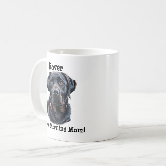 Labrador, Hundename hinzufügen, Foto ändern Kaffeetasse (Vorderseite Links)