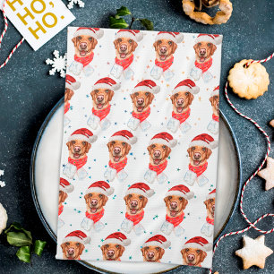 Labrador-Hunderasse Weihnachten Geschirrtuch