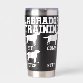 Labrador-Hundetrainer Thermobecher (Vorderseite)
