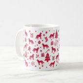 Labrador Husky Weihnachtsdesign Kaffeetasse (Vorderseite Links)