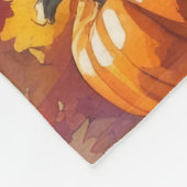 Labrador im Herbst lässt Erntedank Art Fleecedecke (Ecke)