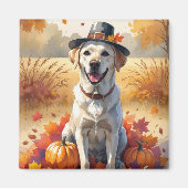 Labrador im Herbst lässt Erntedank Art Magnet (Vorne)