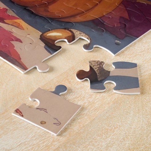 Labrador im Herbst lässt Erntedank Art Puzzle (Seite)