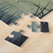 Labrador im Wald bei Sonnenuntergang Puzzle (Seite)