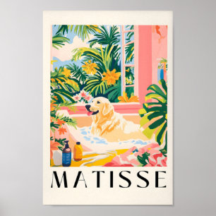Labrador in der Badewanne, Kunsthandwerkskunst im  Poster