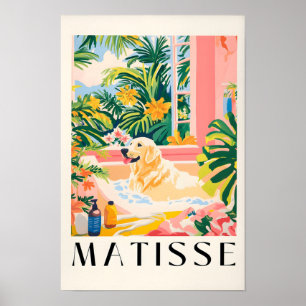 Labrador in der Badewanne, Matisse-Stil-Hunde-Kuns Poster