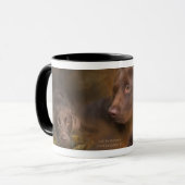 Labrador in der Herbst-Kunst-Tasse Tasse (Vorderseite Links)