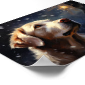 Labrador in der Nacht Poster (Ecke)